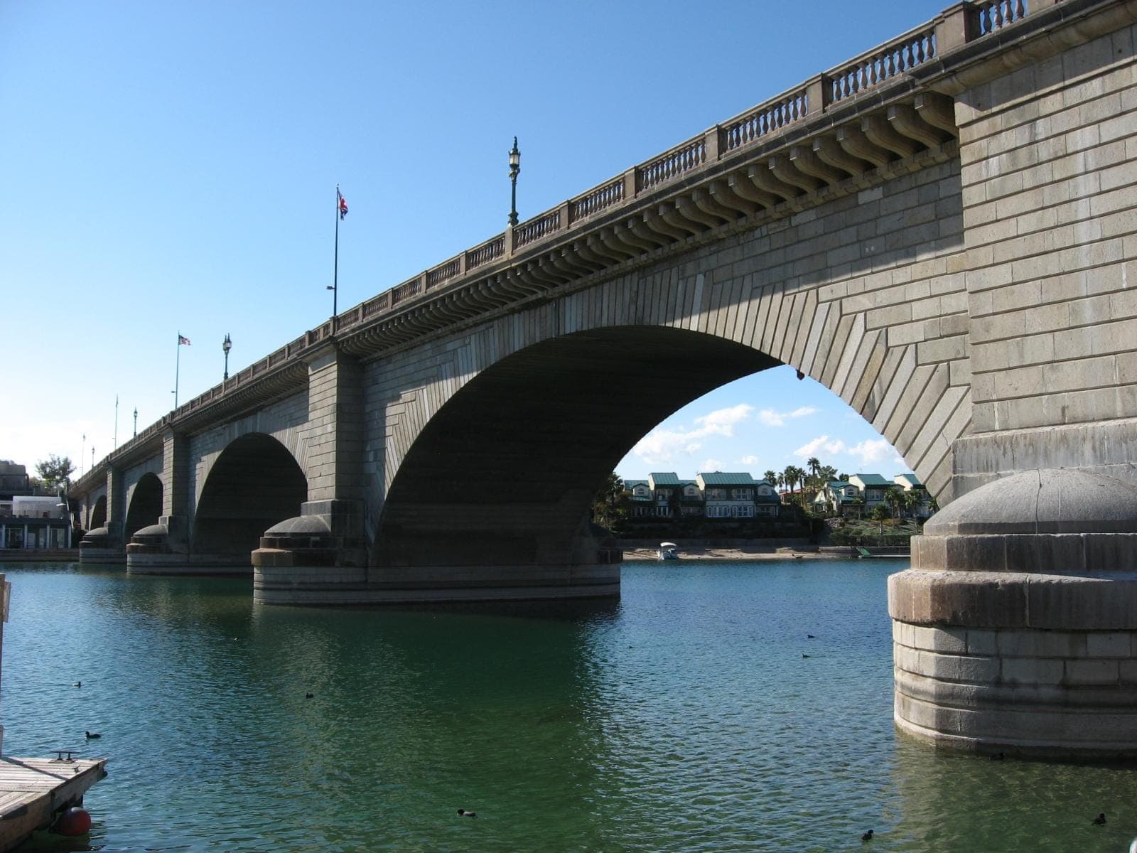 The London Bridge over the Bridgewater Channel in Lake Havasu